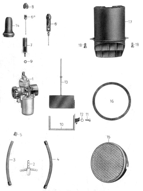 Tafel 5 Gruppe: Motor (Vergaser, Luftfilter)